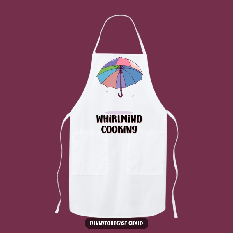 Funny Dancing Umbrella Apron - Comical Kitchen Wear for Humorous Cooks