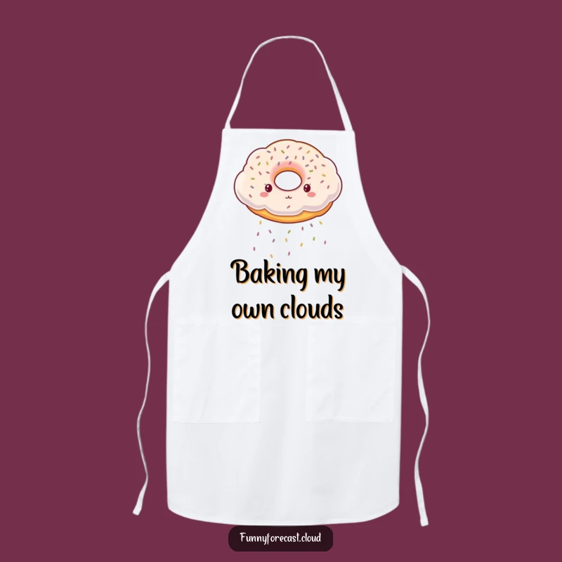 Funny Donut Cloud Apron: Bake with Sweetness, Perfect Humorous Gift for Bakers