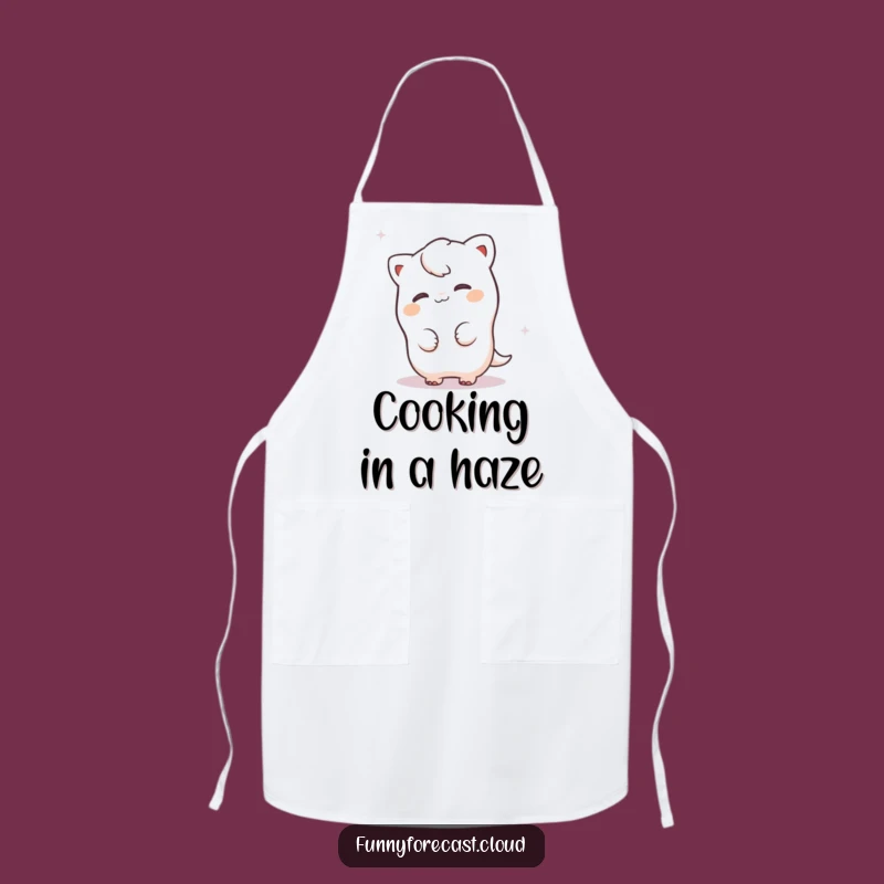Funny Fog Peeking Apron: Cook with Mystery, Playful Gift