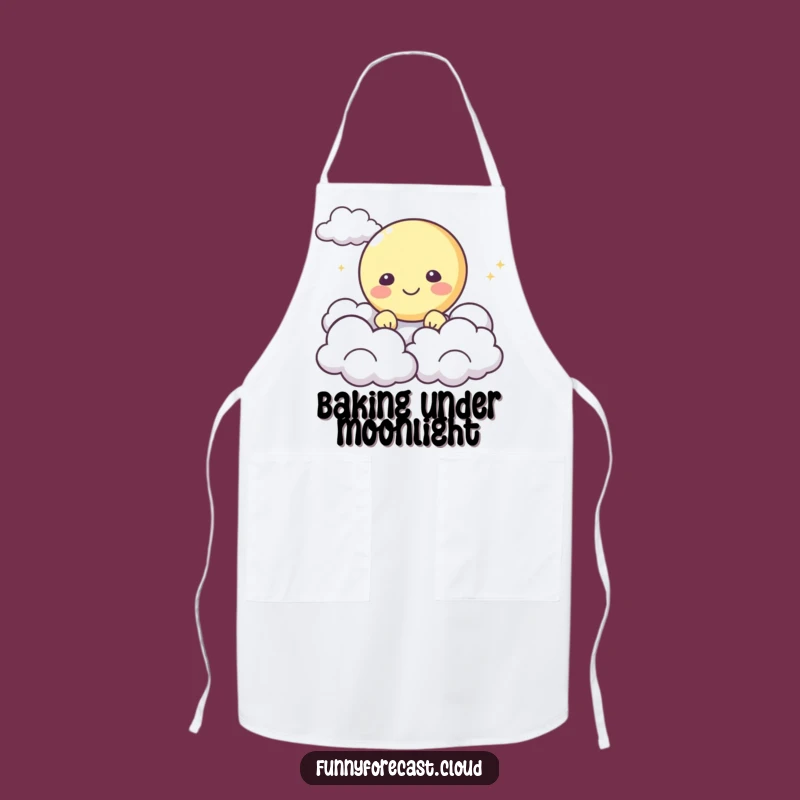 Funny Happy Moon Apron: Cook Under the Stars with Celestial Humor