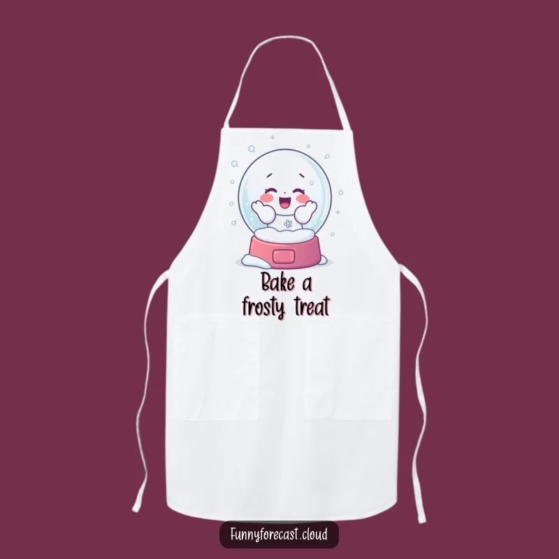 Funny Snow Globe Shaker Apron: Cook with Frosty Glee!