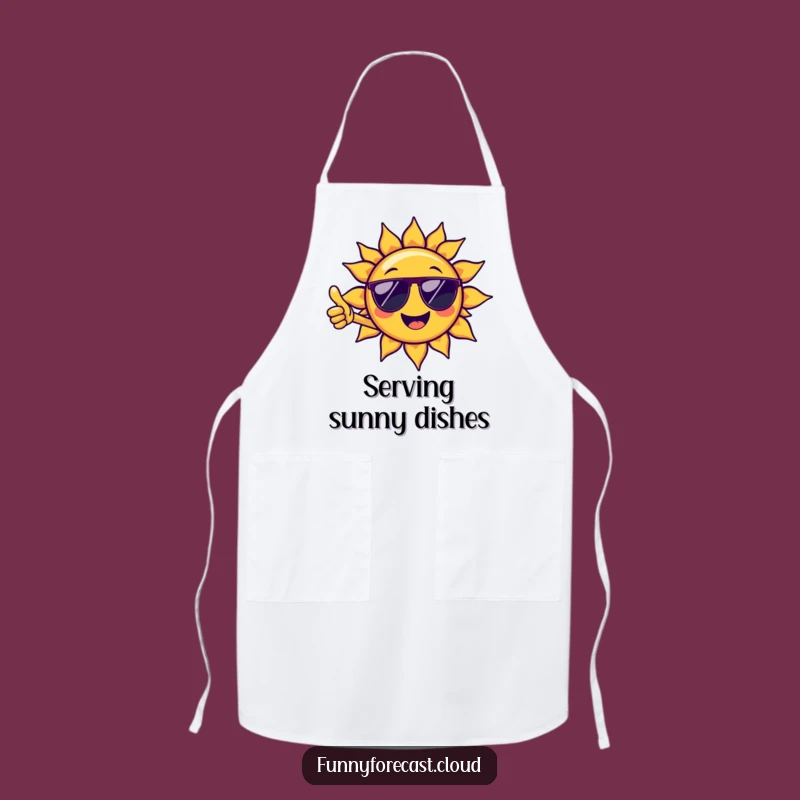 Funny Sun Kitchen Apron: Cheerful Character, Hilarious Cooking Gift Accessory