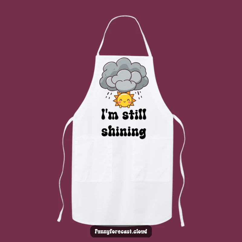 Funny Sun & Storm Cloud Apron: Kitchen Sunshine, Hopeful Chef Funny Gift!