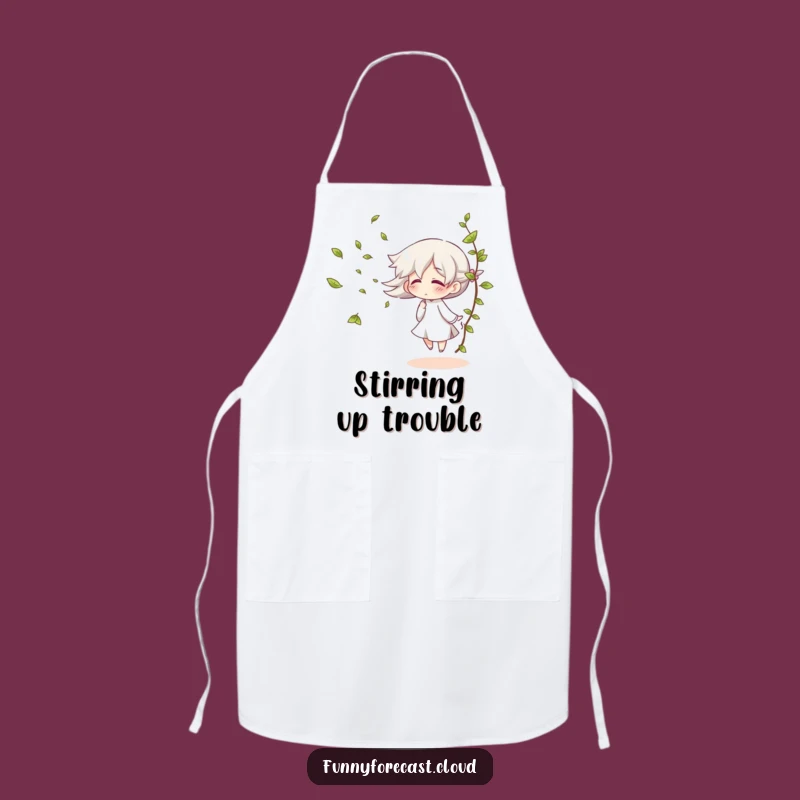 Funny Wind Gust Giggle Apron: Cook with Breezy, Giggling Fun
