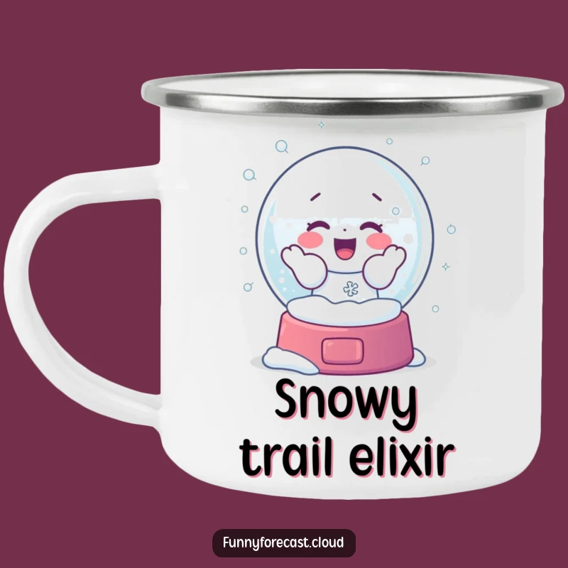 Durable Funny Snow Globe Shaker Camping Mug: Adventure in Frosty Glee!