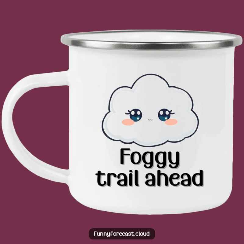 Funny Peeking Cloud Camping Mug: Sip Your Adventure with Mysterious Charm