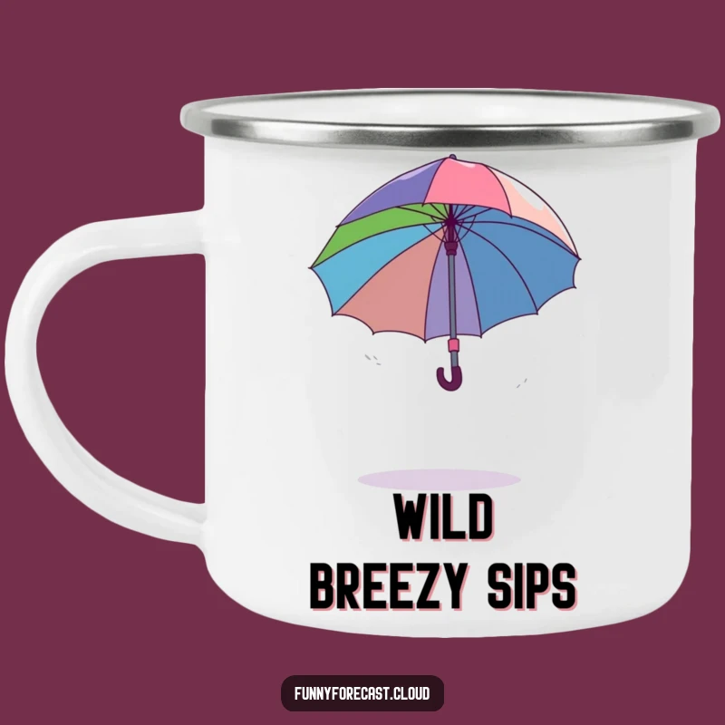 Funny Dancing Umbrella Camping Mug - Durable & Humorous Outdoor Companion