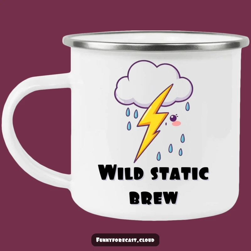 Funny Kawaii Lightning Cloud Camping Mug - Outdoor Adventure Gift