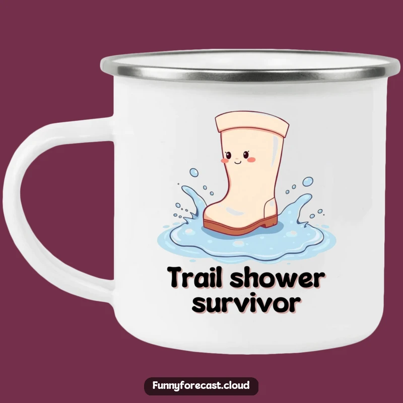 Funny Rain Boot Camping Mug: Splashy Outdoor Fun, Great Humorous Gift for Campers