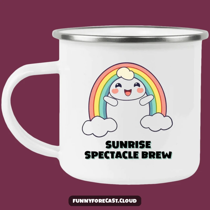 Funny Rainbow Smile Camping Mug - Brighten Your Outdoor Adventures