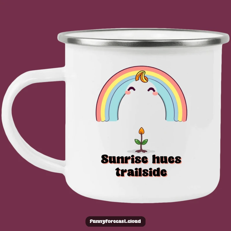 Durable Funny Rainbow Character Camping Mug: Adventure with Whimsy!