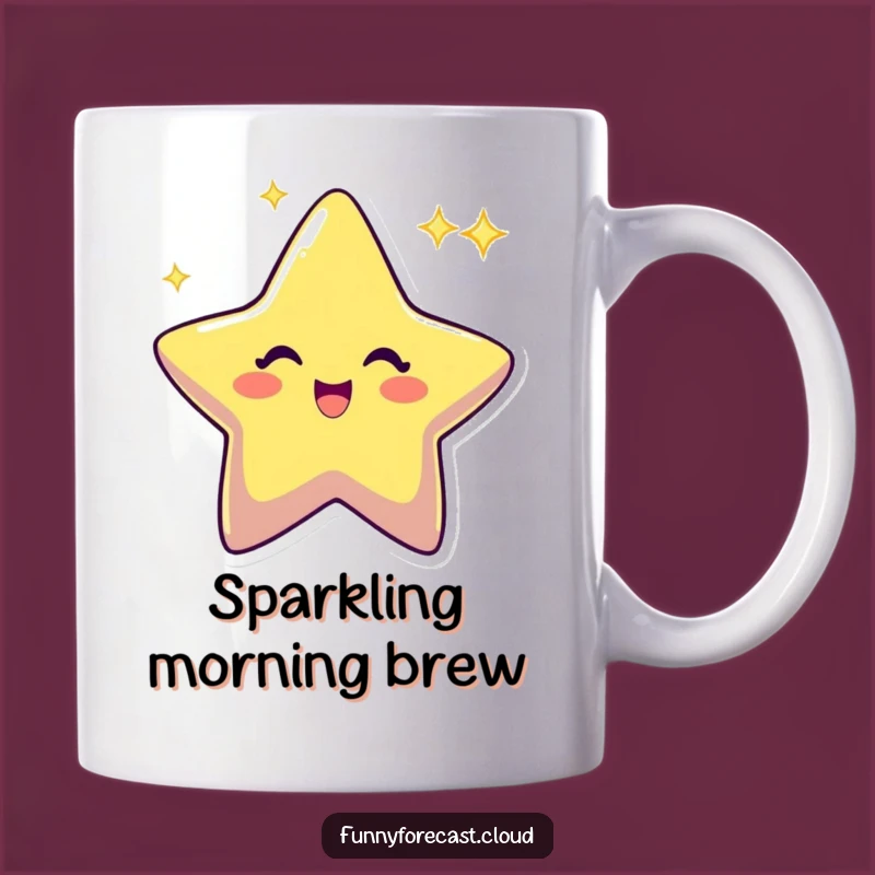 Funny Star Twinkling Mug: Excited Sparkle, Perfect Joyful Gift