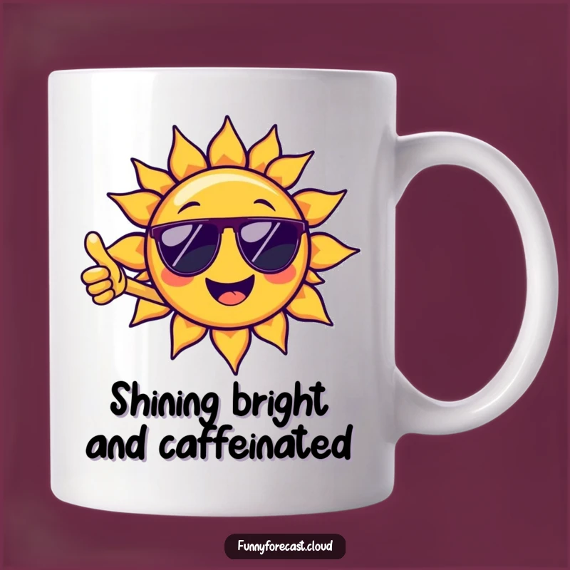 Funny Sun Thumbs-Up Mug: Cheerful Character, Perfect Sunny Day Gift Idea