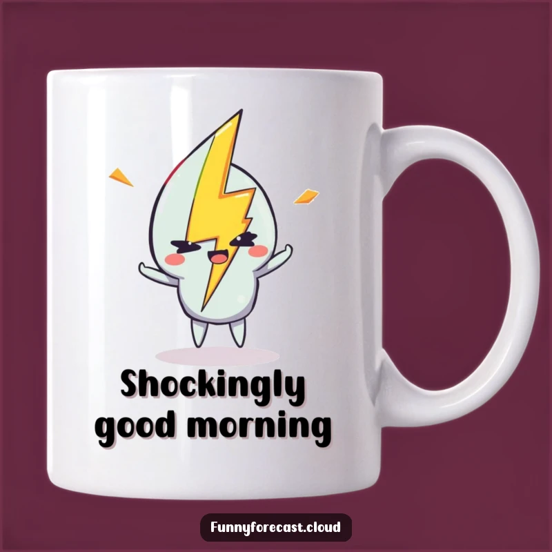 Funny Lightning Bolt Wink Mug: Shockingly Good Humor for Your Coffee