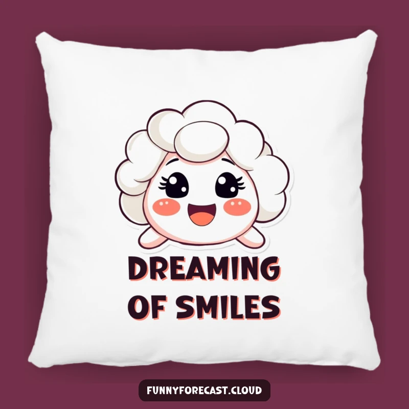 Cozy Smiling Cloud Pillow: Funny & Happy Comfort Gift
