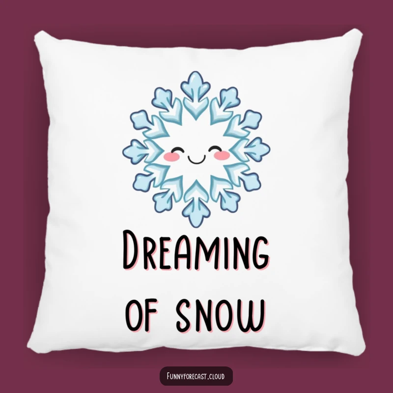 Funny Snowflake Smile Pillow - Cozy Winter Comfort