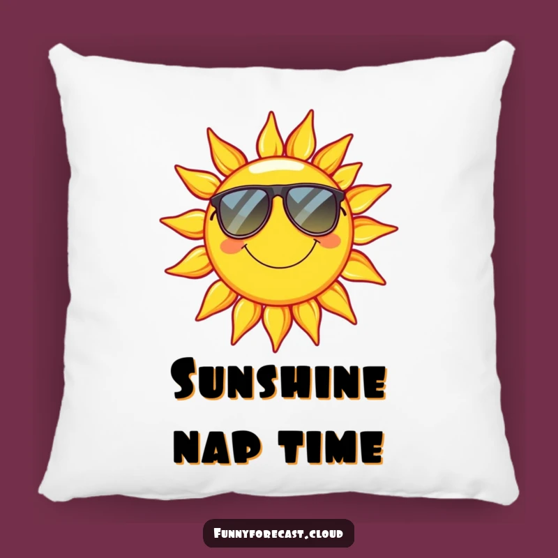 Funny Sun Pillow: Soft Relaxed Cushion, Adorable Humorous Gift for Cozy Comfort