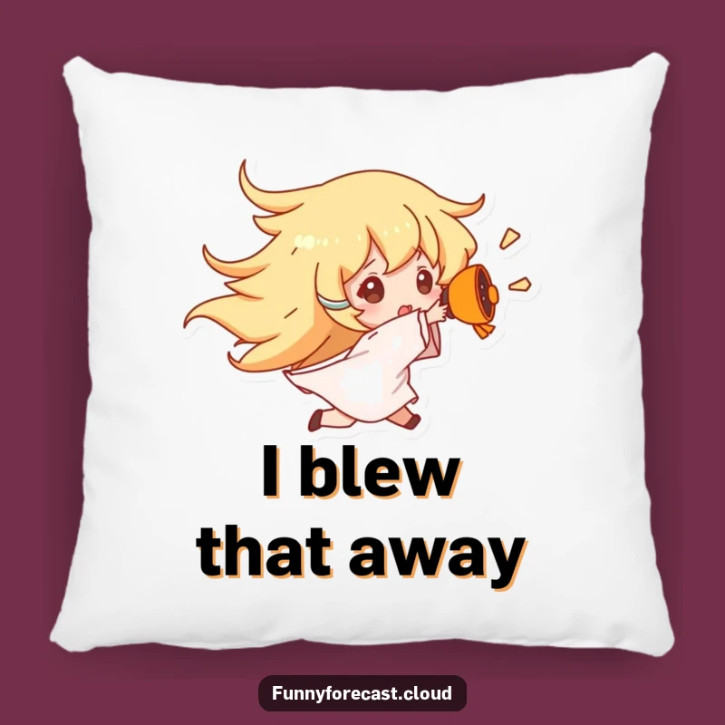 Funny Wind Gust Pillow: Bounce Back with Laughter, Cozy Funny Gift!