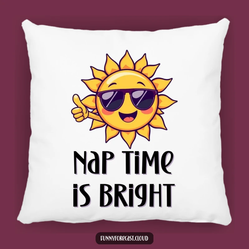 Funny Sun Decorative Pillow: Cozy Character, Cheerful Humor Cushion Gift