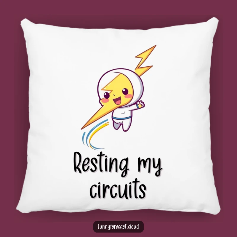 Funny Lightning Bolt Pillow - Zippy Comfort Cushion Gift