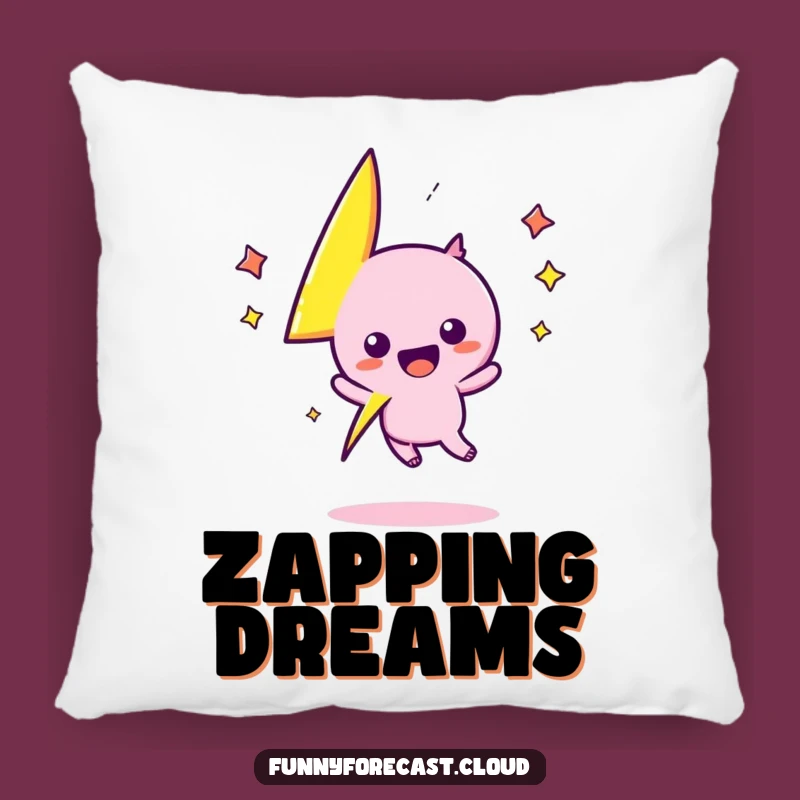 Cozy Funny Kawaii Lightning Bolt Pillow: Zigs & Zags with Excitement!
