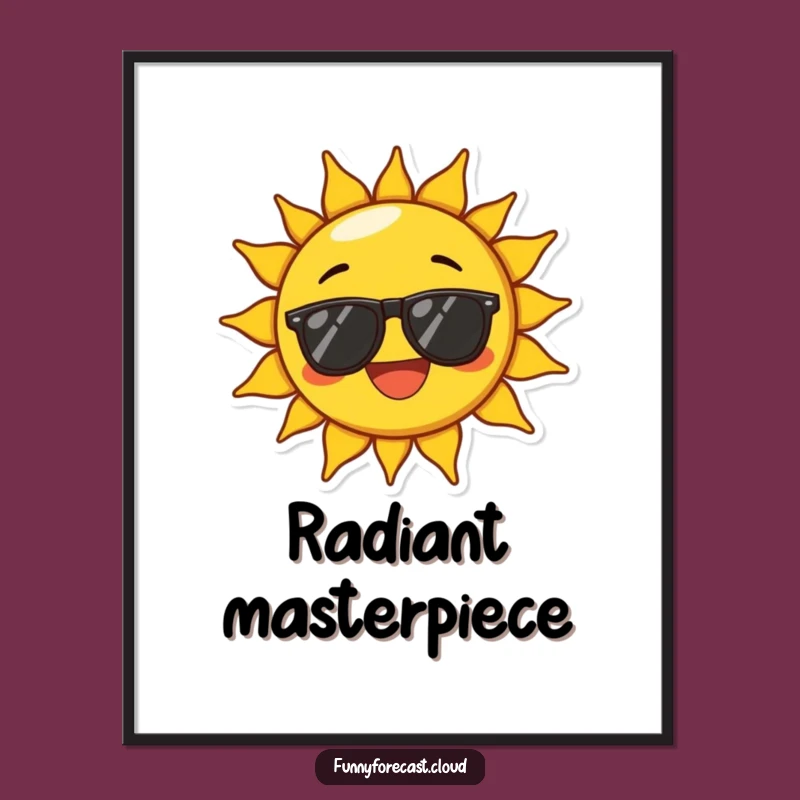 Funny Joyful Sun Digital Art: Bring Exaggerated Happiness Home