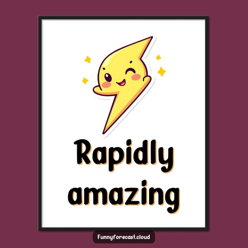 Funny Winking Lightning Bolt Digital Art - Instant Electric Decor