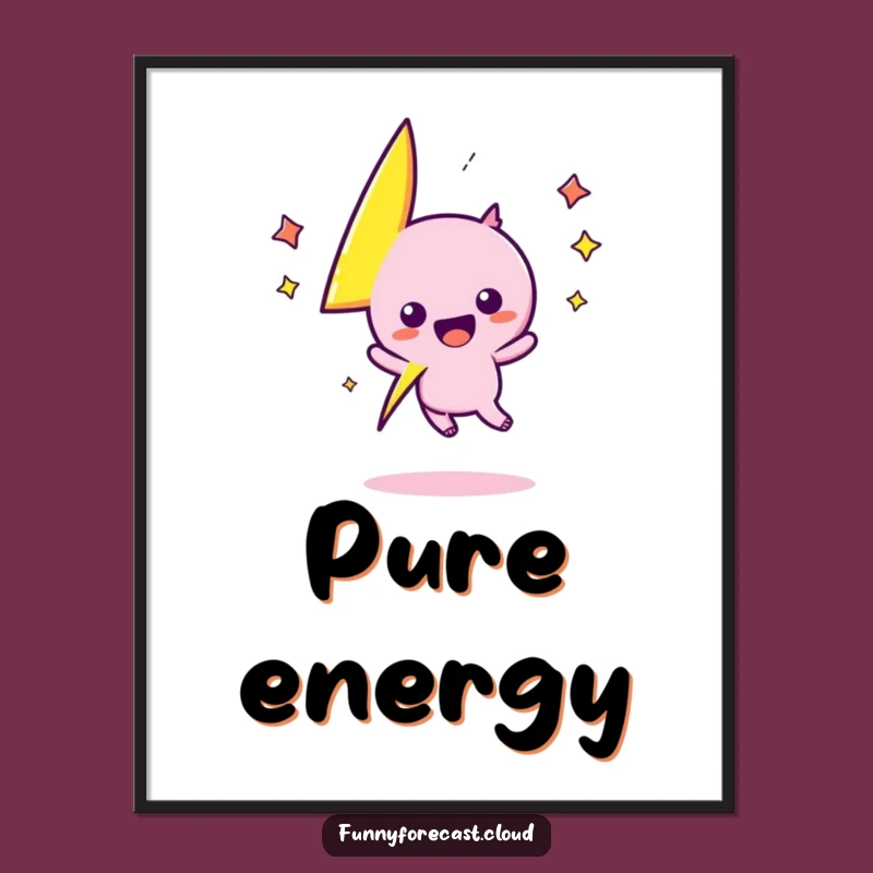 Funny Kawaii Lightning Bolt Digital Print: Zigs & Zags with Instant Excitement!
