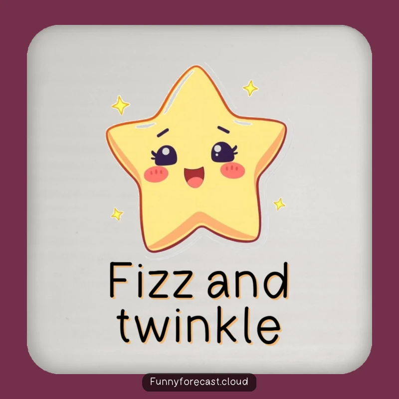 Funny Star Coaster - Protect Surfaces with Sparkle Gift