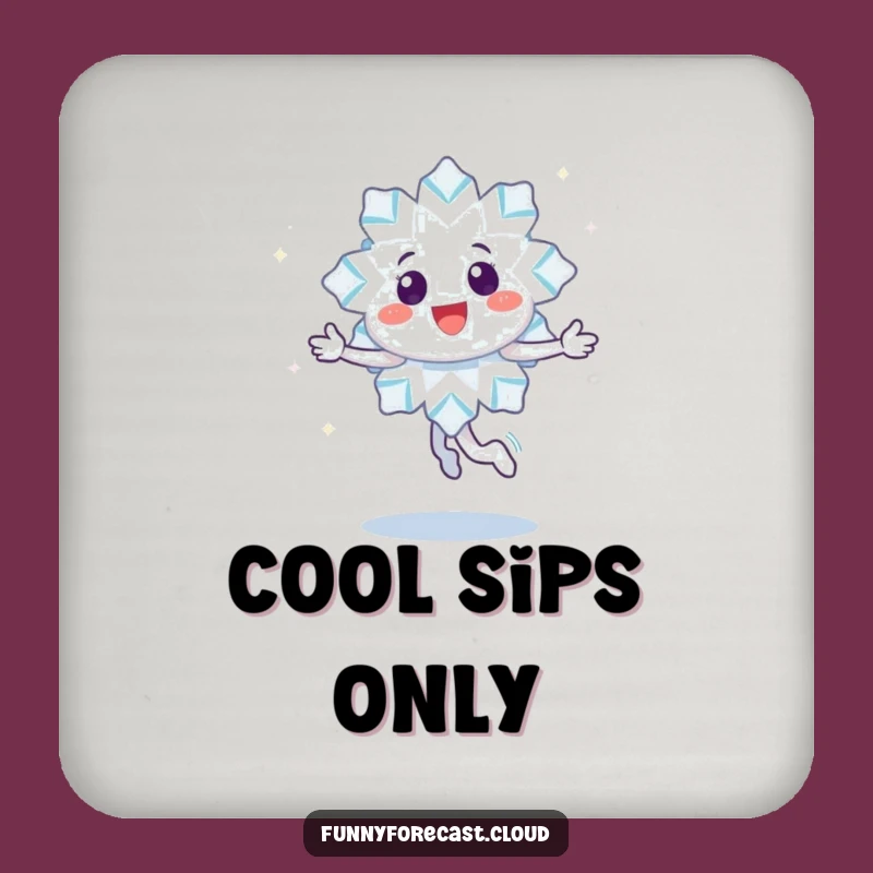 Funny Drink Coasters: Snowflake's Sparkly Twirl for Table Protection