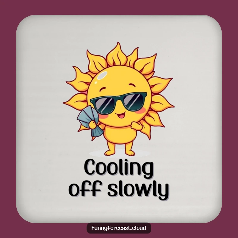Funny Fanning Sun Coaster Set - Hilarious Protection & Gift