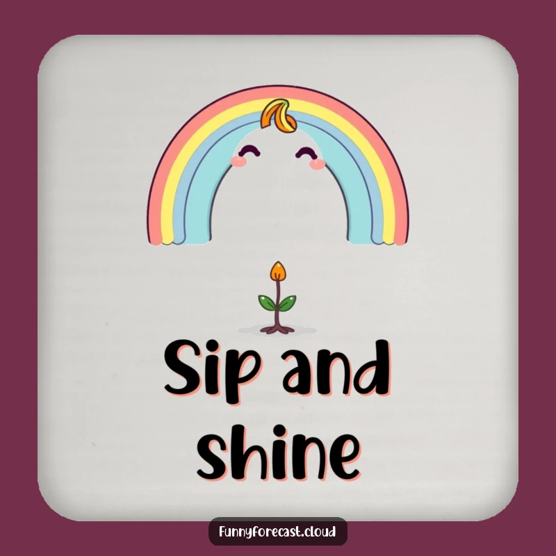Funny Rainbow Character Coaster: Protect Surfaces with Whimsical Charm!
