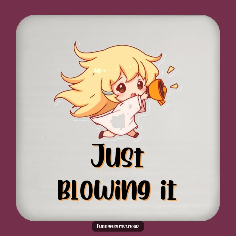 Funny Wind Gust Coaster: Keep Drinks Stable, Not Blown Away, Funny Gift!