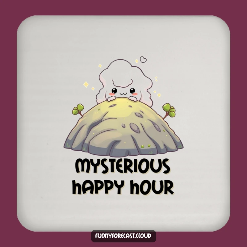 Funny Fog Creature Coaster - Mysterious Surface Protection
