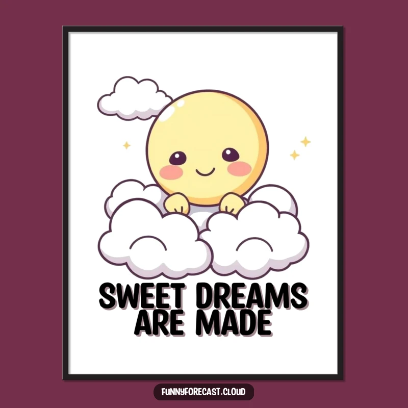 Funny Happy Moon Poster: Decorate Your Space with Celestial Joy and Humor