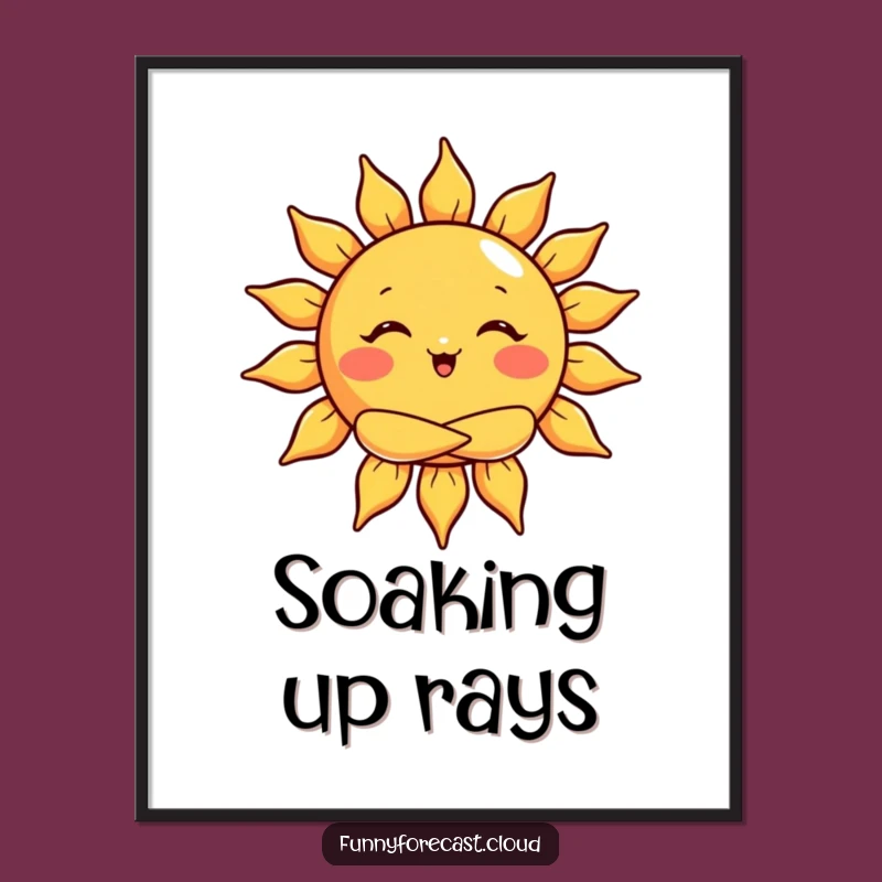 Funny Sun Hug Poster: Brighten Your Walls with Cheerful Radiance