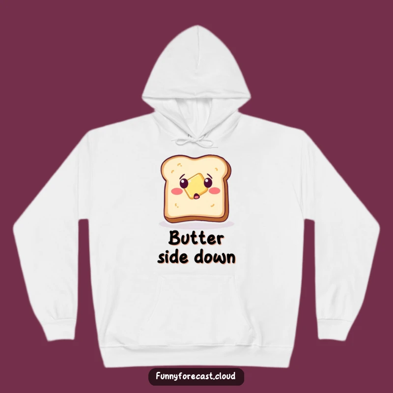 Funny Toast Hoodie: Cozy Surprise Butter Design, Ultimate Humorous Gift for Breakfast Fans