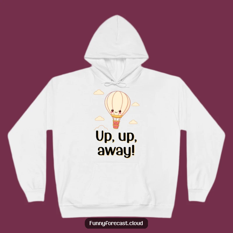 Funny Kawaii Hot Air Balloon Hoodie: Cozy Floating Character Sweatshirt, Perfect Funny Gift