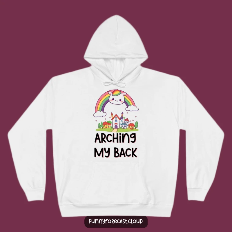 Funny Kawaii Rainbow Town Hoodie - Cozy Comfort & Color Gift
