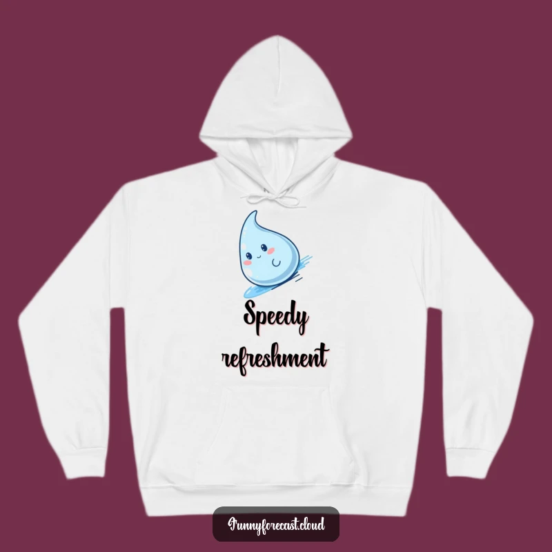 Funny Kawaii Raindrop Hoodie - Cozy Downhill Speedster Gift