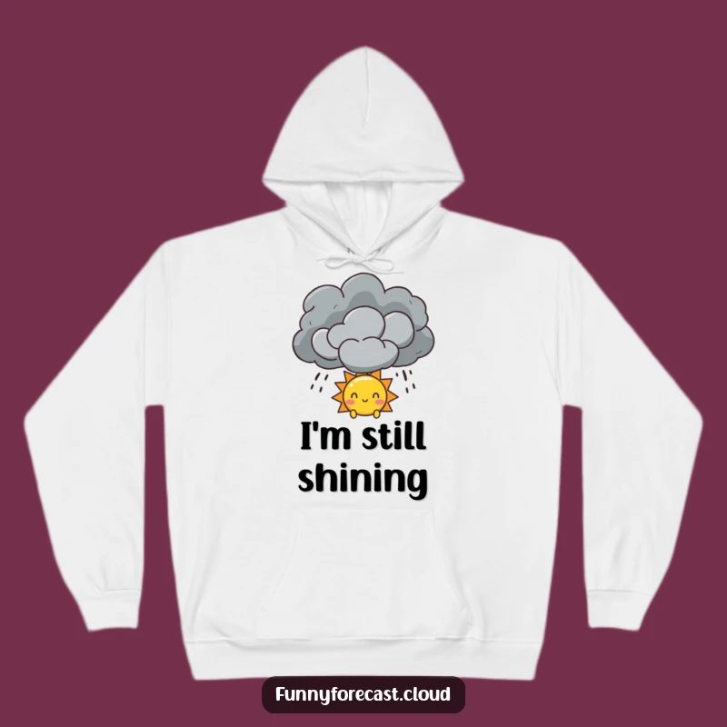 Funny Sun & Storm Cloud Hoodie: Cozy Hope, Dramatic Weather Funny Gift!