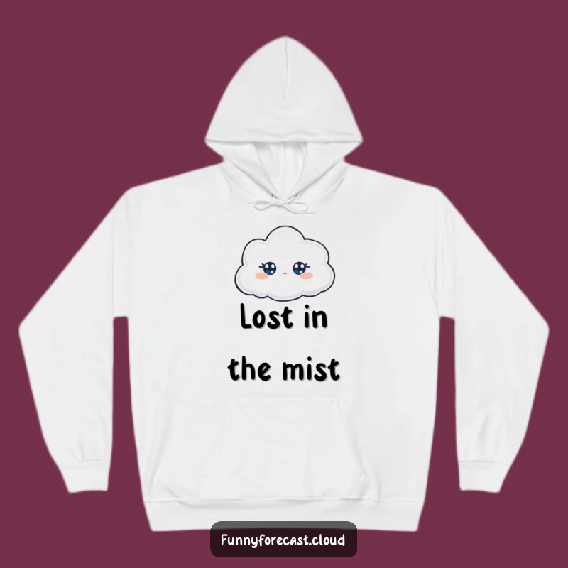 Funny Peeking Cloud Hoodie: Stay Cozy and Mysterious with this Humorous Design