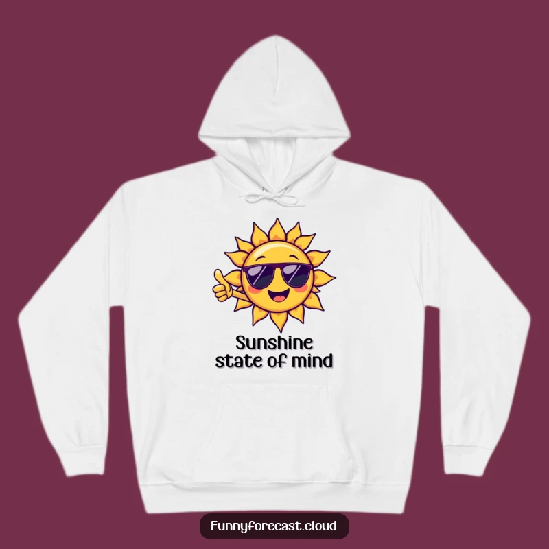 Funny Sun Character Hoodie: Cozy Comfort, Hilarious Sunglasses Gift Apparel