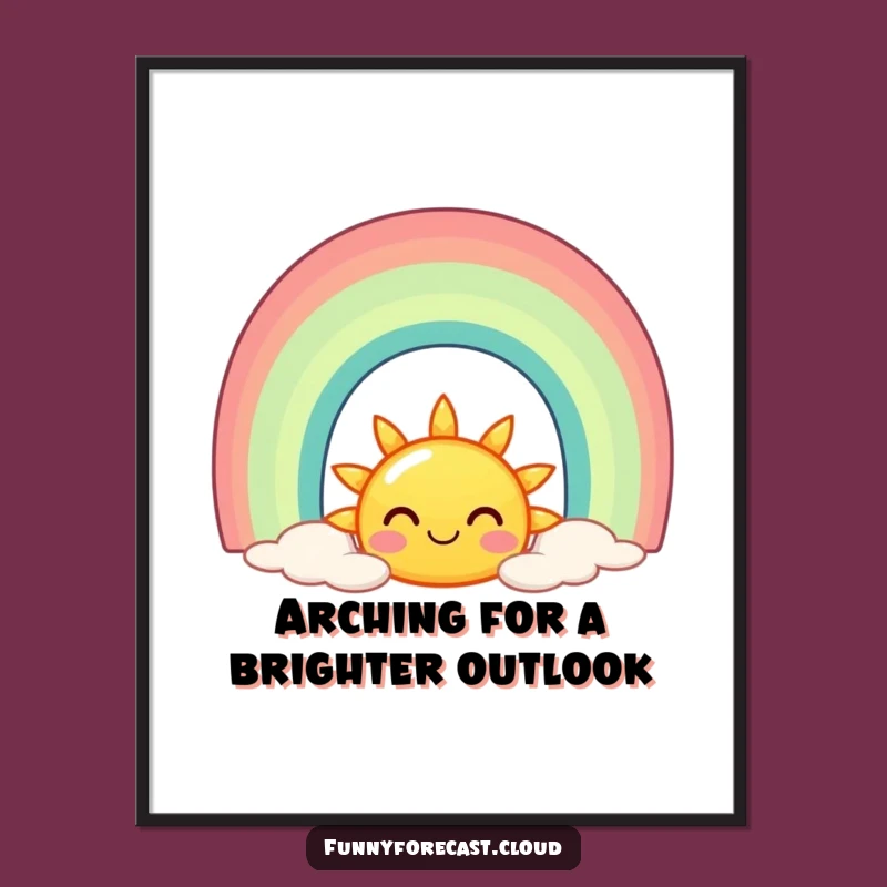 Free Printable Wall Art: Happy Sun Rainbow - Funny Downloadable Decor for Your Home!