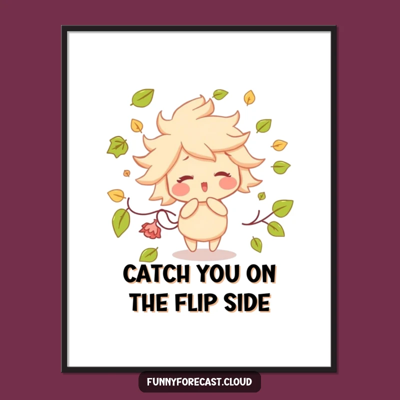 Funny Free Printable Wall Art: Playful Wind Character - Whimsical Downloadable Decor