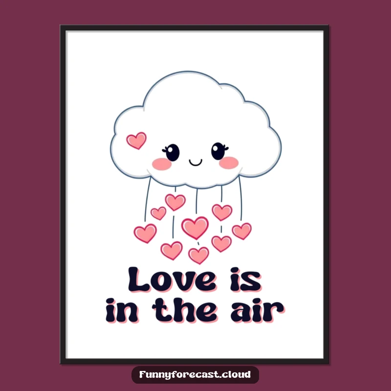 Free Printable Wall Art: Heart Raincloud, Love Drops, Funny Downloadable Decor Gift