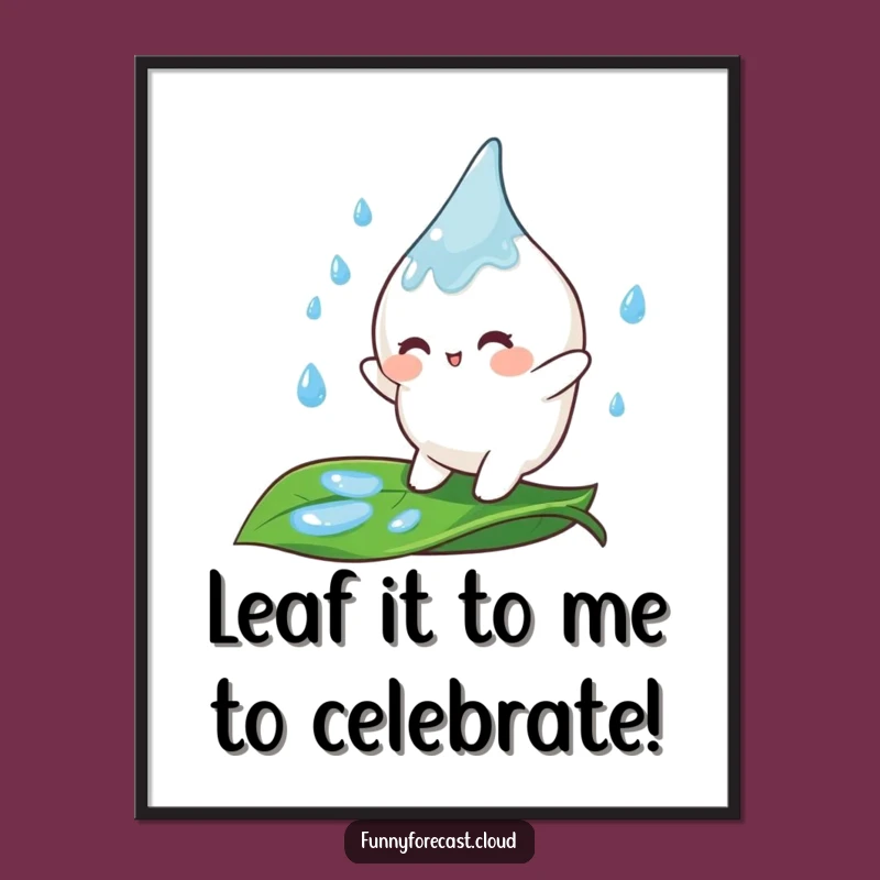 Add a touch of whimsy to your walls with this free printable wall art! Easy to print at home, it features a charmingly happy raindrop.