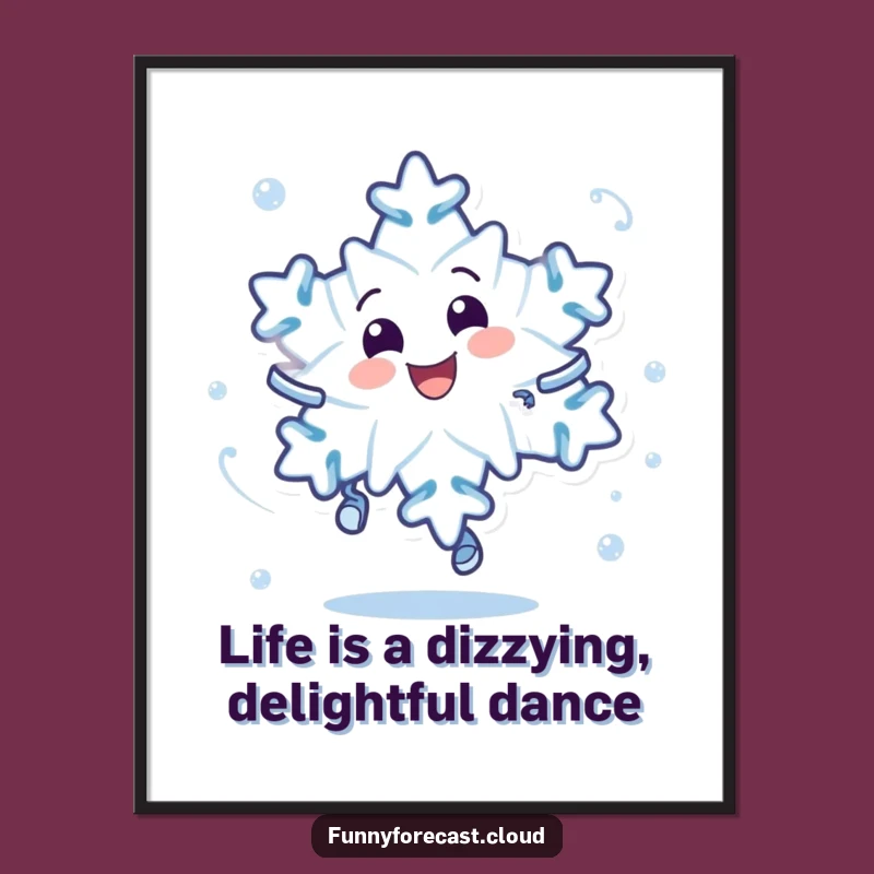 Add a splash of fun to your walls with this free printable art! Print at home and enjoy the dizzying delight of this snowflake.