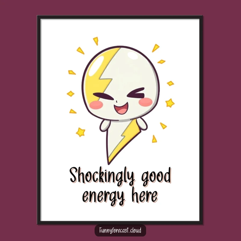 Free Printable Wall Art: Funny Lightning Bolt Humorous Downloadable Decor