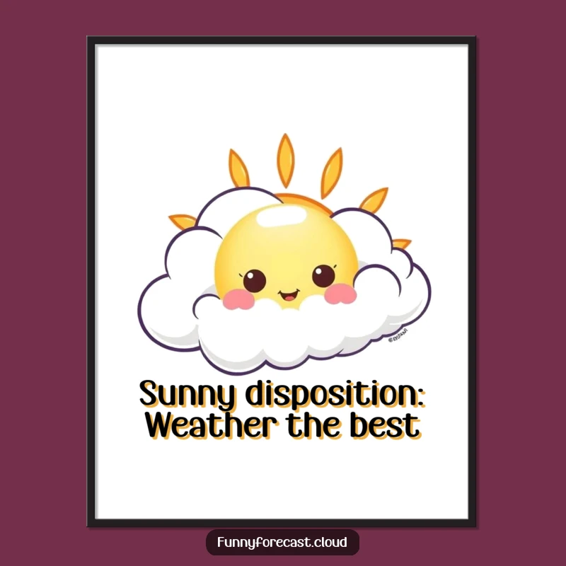 Free Printable Wall Art: Kawaii Sunny Day Vibes - Funny Downloadable Decor